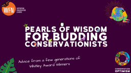 Pearls of wisdom for budding conservationists