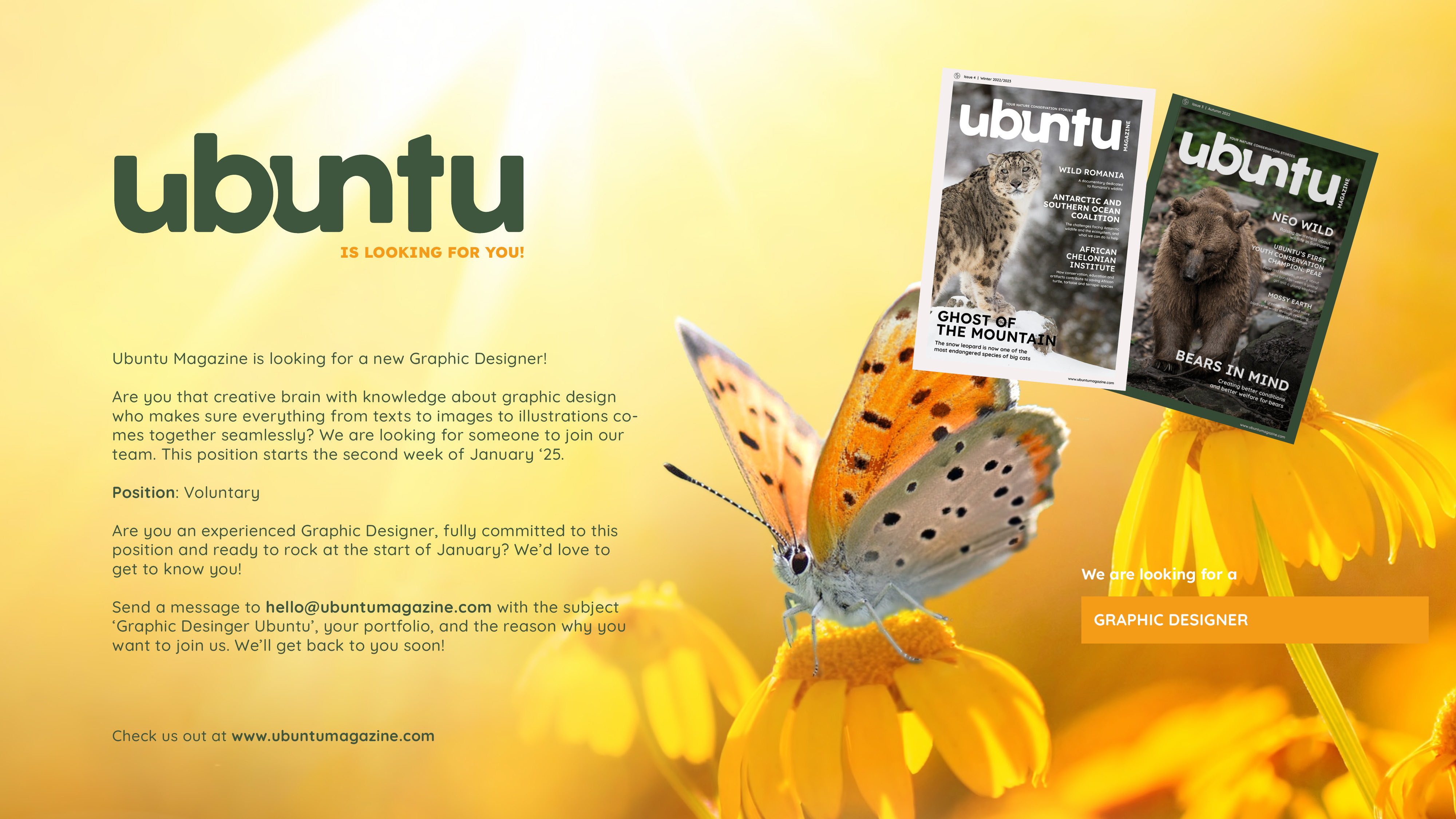 Are you Ubuntu Magazine's new Graphic Designer?