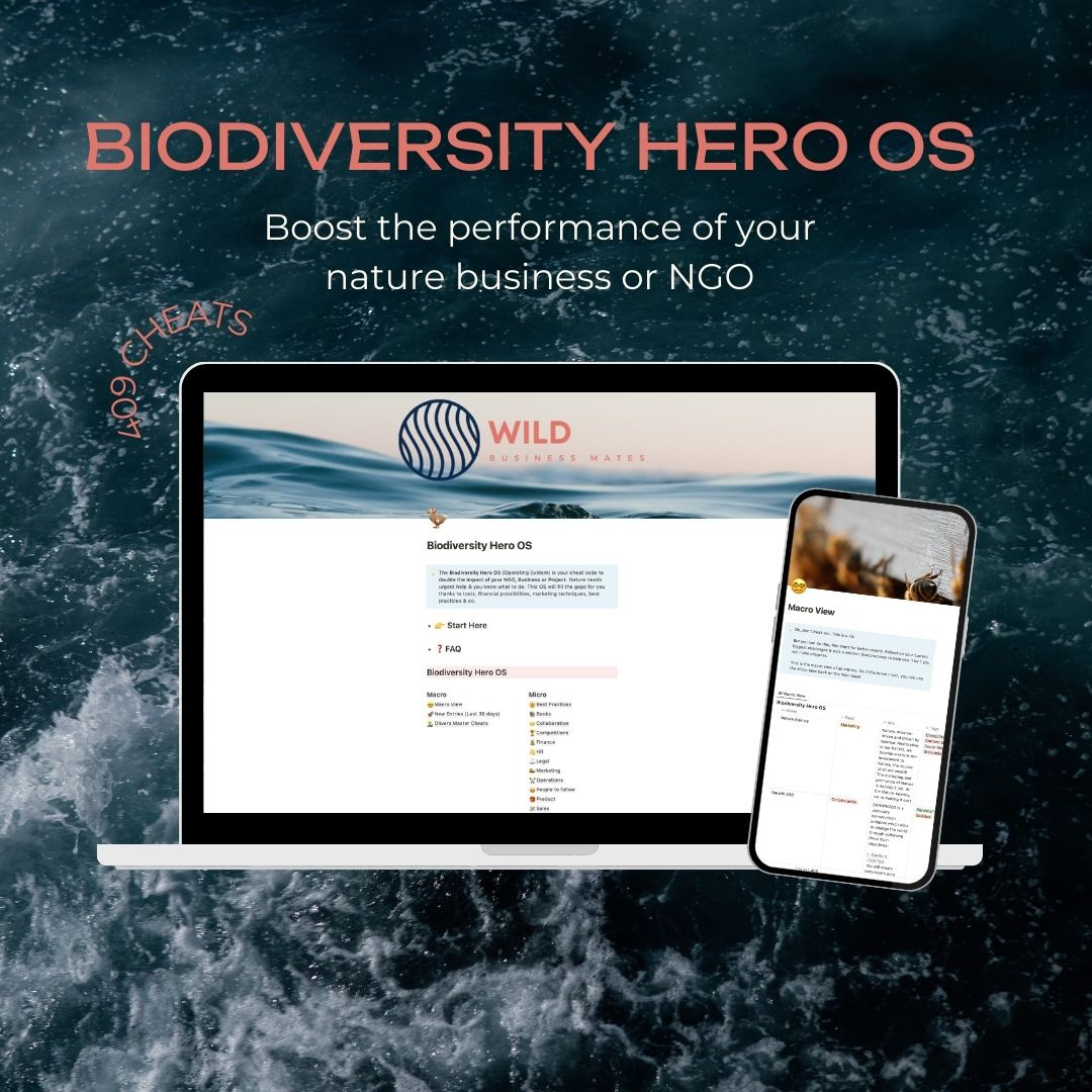 What if there was a cheat code to boost the performance of your nature business or NGO? Introducing the Biodiversity Hero OS.