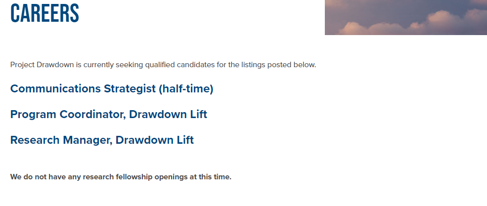 Project Drawdown - 3 positions