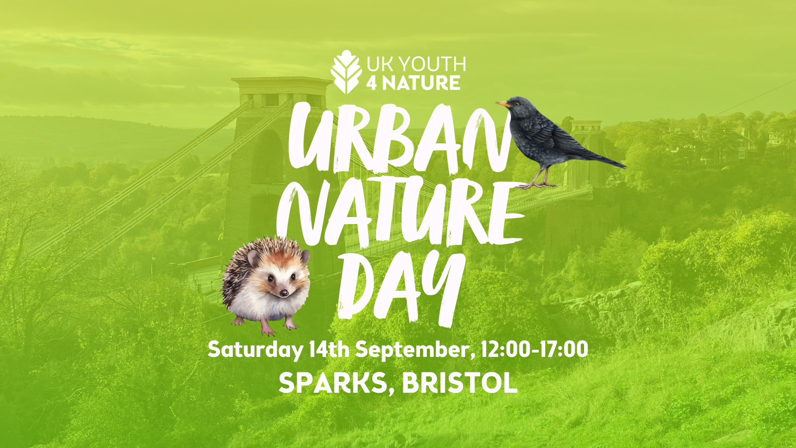 Free Urban Nature Day event in Bristol 14 Sept, aimed at 16-35 y/os
